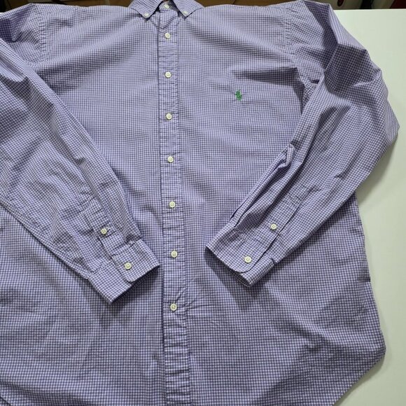 Ralph Lauren Shirt Mens XLT Multicolor Plaid LS Pony Button Down Classic Cotton - Picture 11 of 15